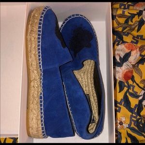 Kenzo sz 10 blue suede flat shoe NWT
